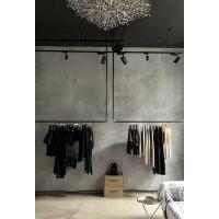 Рейл для магазина одежды — крепеж в потолок